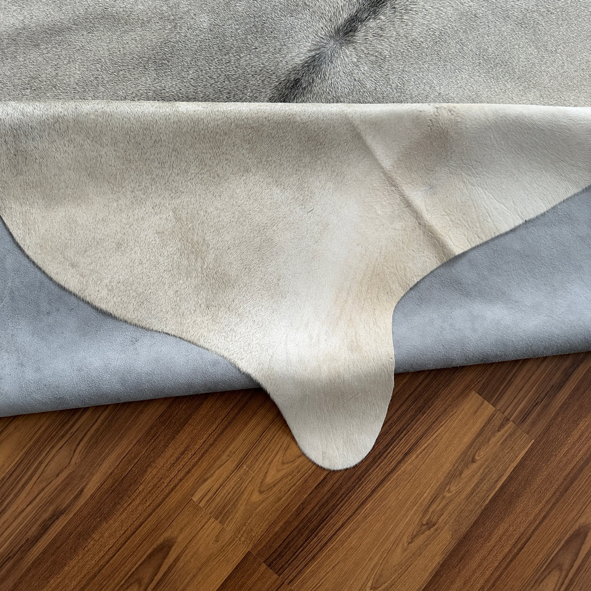 Close-up texture of Beige cowhide rug